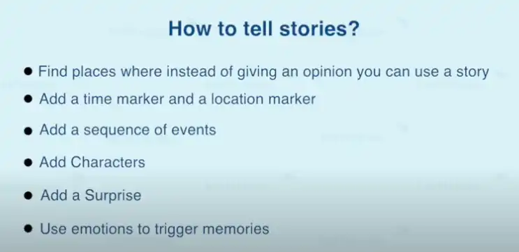 How to tell stories?