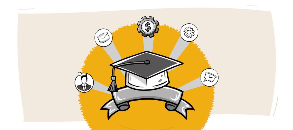 Kraftshala logo with icons representing business and education.