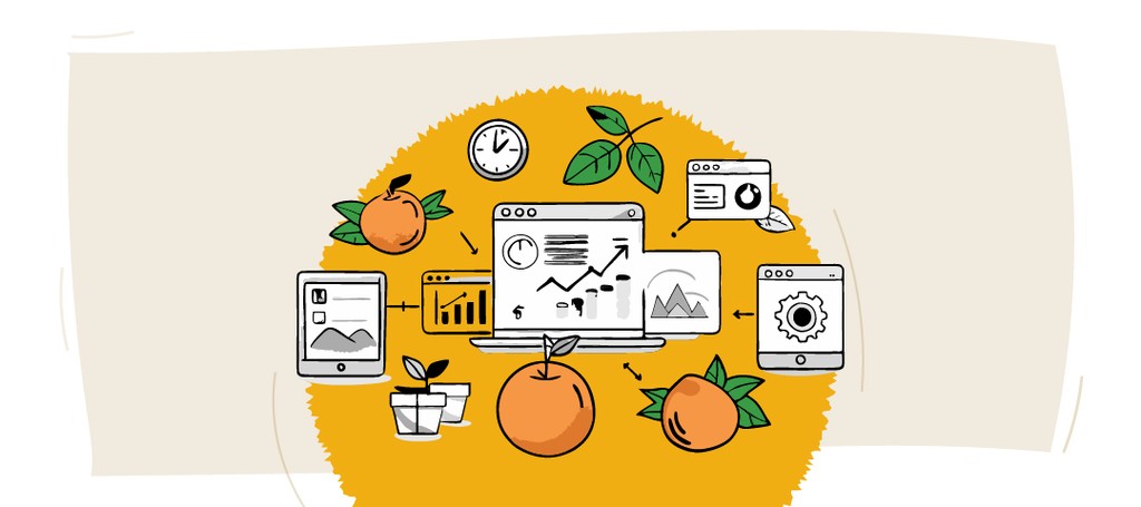 Kraftshala digital marketing tools and analytics illustration.
