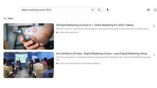 Example of Video Ads that is included in Kraftshala’s digital marketing course syllabus