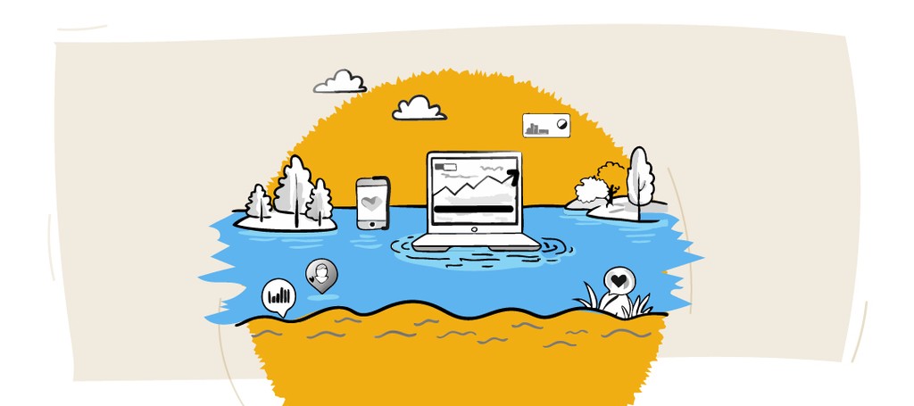 Illustration of digital marketing concepts by Kraftshala.